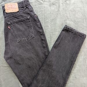 Vintage Women's Levi's Black Denim Jeans 531 High Waist Slim Cut
